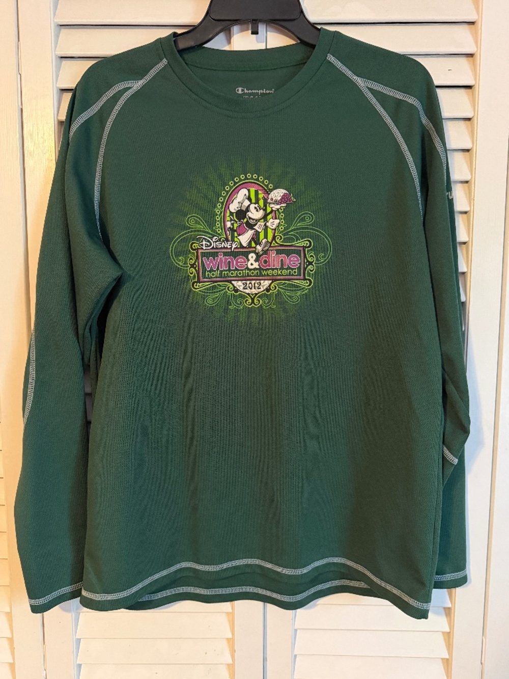 Champion Men's Long Sleeve Shirt DISNEY World Wine & Dine 2012 Half Marathon - M